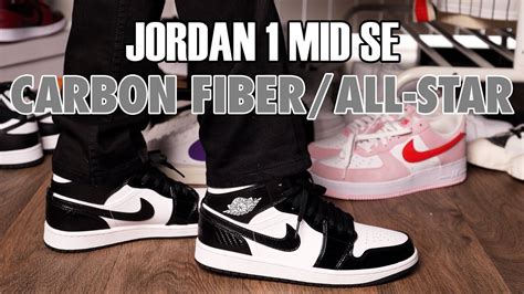 Jordan 1 Mid Carbon Fiber Se All Star Review On Feet Youtube