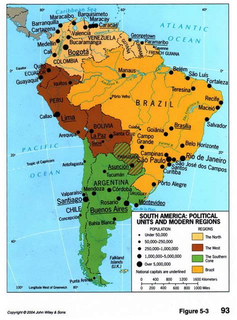 South America Political Divisions And Regions Ex