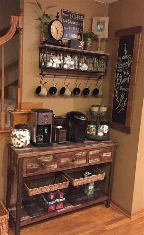 50 Save Space With A Farmhouse Home Bar Coffee Bar Home