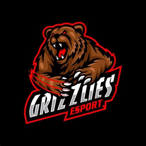 Premium Vector Bear Grizzlies Mascot Logo Esport Gaming