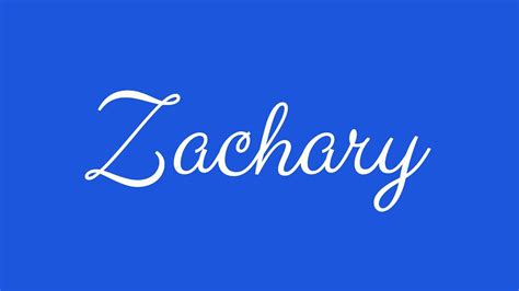 Learn How To Sign The Name Zachary Stylishly In Cursive Writing Youtube