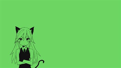 Green Anime Wallpaper Santinime