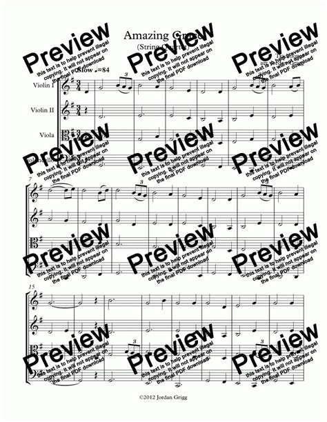 Amazing Grace String Quartet Download Sheet Music Pdf File