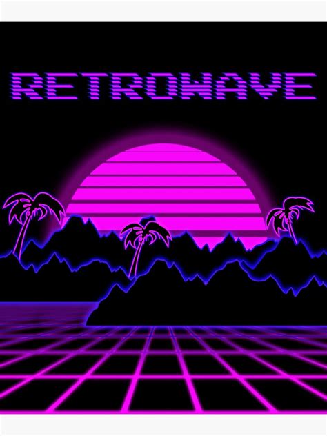 Synthwave Retrowave Design For The Eighties Music Lovers Art Print
