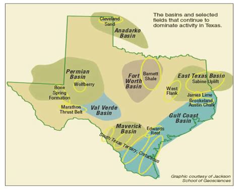 Map Of Texas Oil And Gas Fields Map