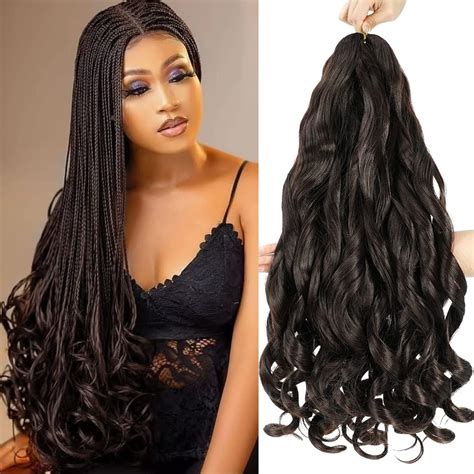 herkeymidy french curly braiding hair 24 inch loose wavy 8 pack bouncy braiding hair extensions