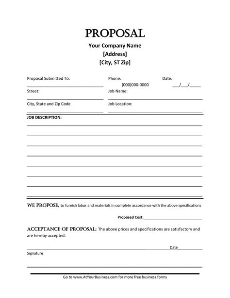 Template For A Business Proposal Pdf Pdf Template