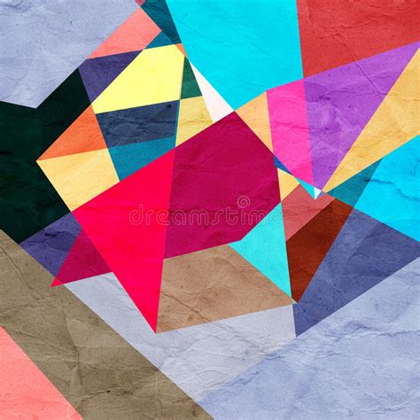Abstract Watercolor Geometric Background Stock Illustration