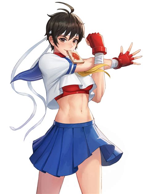 Kasugano Sakura Street Fighter Image By Pixiv Id Zerochan Anime Image Board
