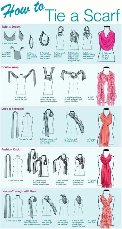 You can adapt this design to other items than shirts. Easy instructions for tying a scarf | How To | Pinterest