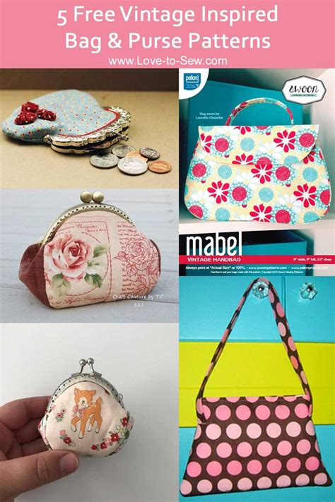 5 Free Vintage Style Purse And Bag Patterns To Sew Love To Stitch And Sew