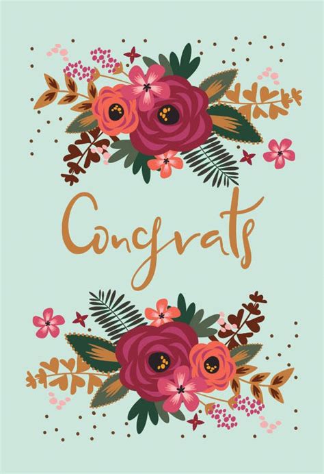 Floral Congrats Congratulations Card Free Greetings Island