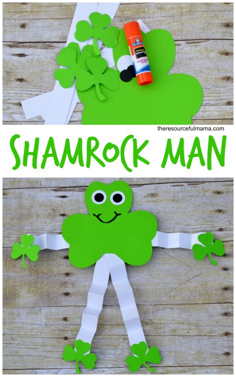St Patricks Day Shamrock Man Craft The Resourceful Mama