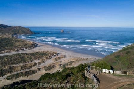 Lookout Over Sandfly Bay Otago Peninsula Dunedin Otago South Island New Zealand Drone Aerial
