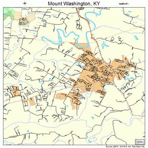 Mount Washington Kentucky Street Map 2154228