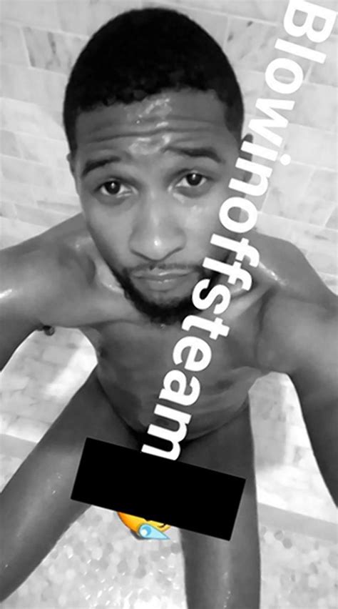 Usher Bares All In Now Deleted Nude Snapchat Selfie In His Steam Room