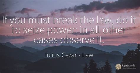 If You Must Break The Law Do It To Seize Power In All Quote By
