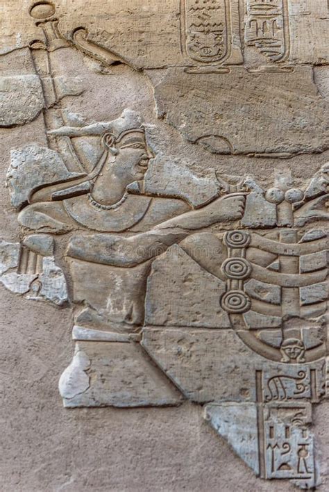 Sobek Temple In Kom Ombo Egypt Stock Image Image Of Carving Drawing