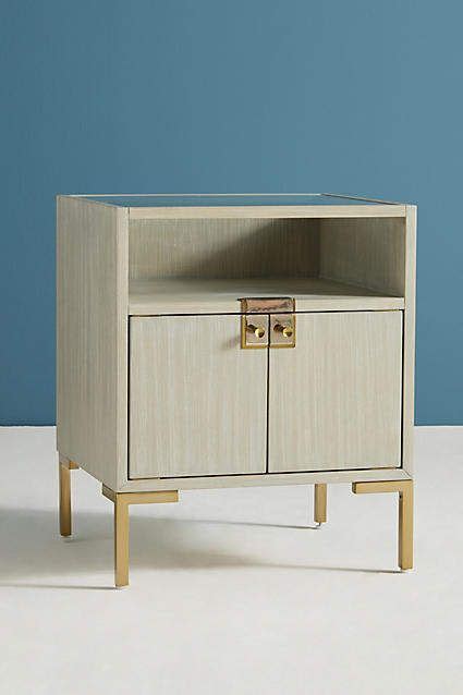 Defined by a textured anigre veneer façade and accented with stacked silver and brass hardware, our ingram. Ingram Nightstand | Six drawer dresser, Nightstand ...