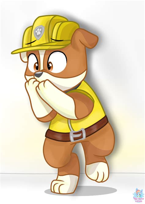 Anthro Rubble Paw Patrol By Rainbow Eevee Da Dibujos Divertidos