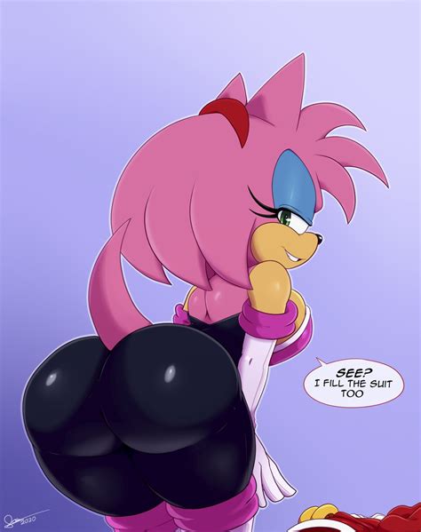 Rule 34 1girls Amy Rose Anthro Ass Bent Over Big Ass Big Breasts