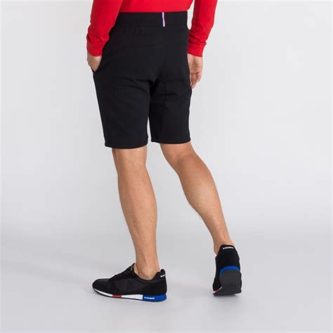 Homme Short Tricolore Tapered Noir Et Noir Le Coq Sportif Shorts