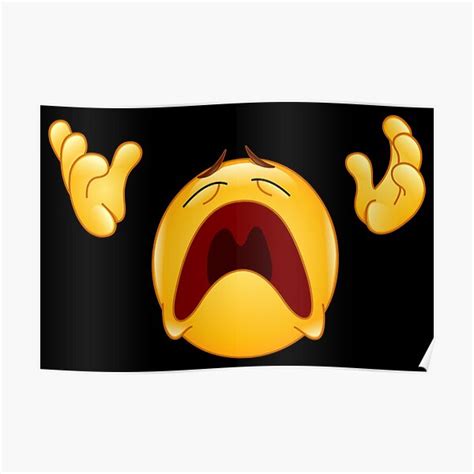Sad Emoji Disappearing Meme Screaming Face Poster For Sale By