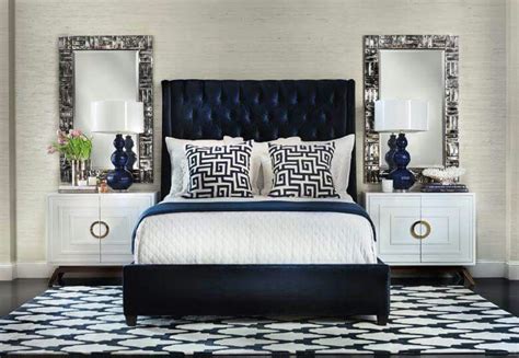 Royal Blue Posh Bedroom White Bedroom Design Home