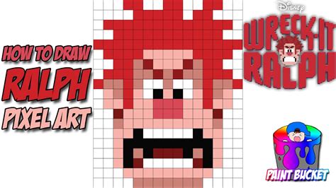 How To Draw Wreck It Ralph 8 Bit Disney Pixel Art Drawing Tutorial