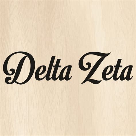 Delta Zeta Letter Black Svg Delta Zeta Png File Delta Zeta Sorority