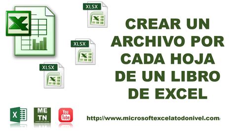 Tips Y Trucos De Excel Crear Un Archivo Por Cada Hoja En Excel YouTube