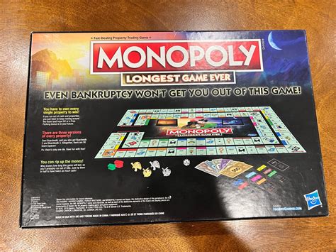 Hasbro Monopoly Longest Game Ever Exclusive Board Game Good Condition