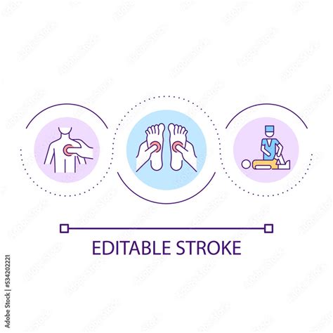 Acupuncture Massage Loop Concept Icon Physiotherapy For Rehabilitation