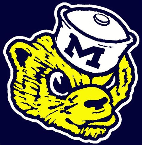 Vintage College Mascot Logos Sports Logos Michigan Football