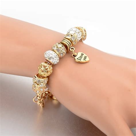 We can customise as your requirement, if you want logo or. Gold Heart Charm Bracelet | Uniqistic.com