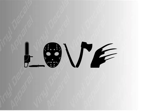Love Horror Movies Vinyl Decal Sticker