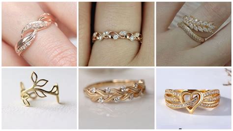 24k gold rings designs collection for girls youtube
