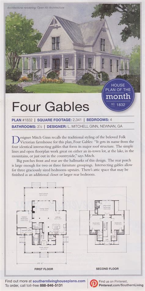 Four Gables House Plan For Mountain Or Sea Gable House Farmhouse