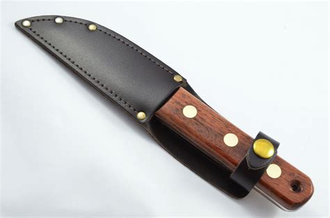 Rosewood Green River Knife Sheffield Made Stainless Steel Leather