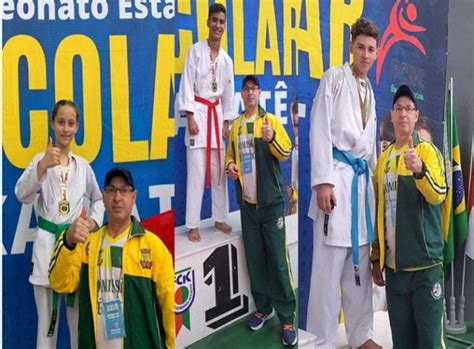 Atletas Do Karat Conquistam Tr S Medalhas No Campeonato Estadual Escolar Ligado No Sul