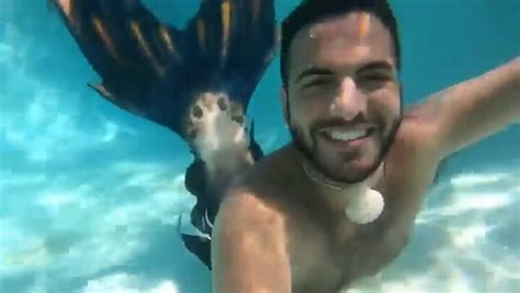 Sexy Merman Barefaced Underwater