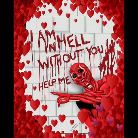 When You Love Loving Someone Creepy Valentines Day Horror Art