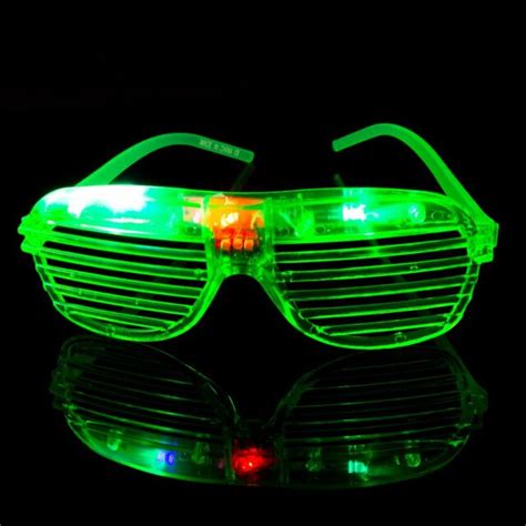 green flashing led shutter glasses light up rave slotted party glow shades uk ebay