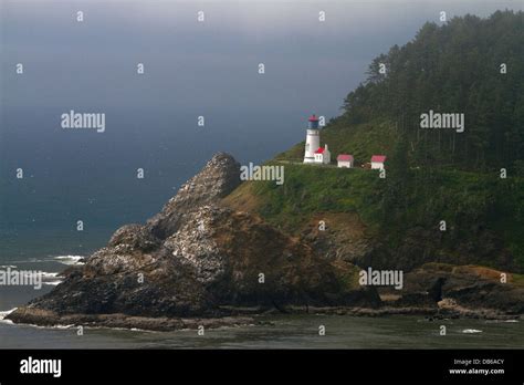 Heceta Head Light Is A Lighthouse Located On The Oregon Coast North Of