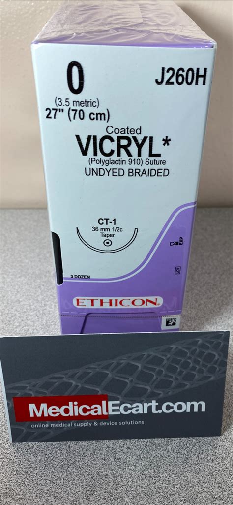Ethicon J260h Coated Vicryl Polyglactin 910 Suture