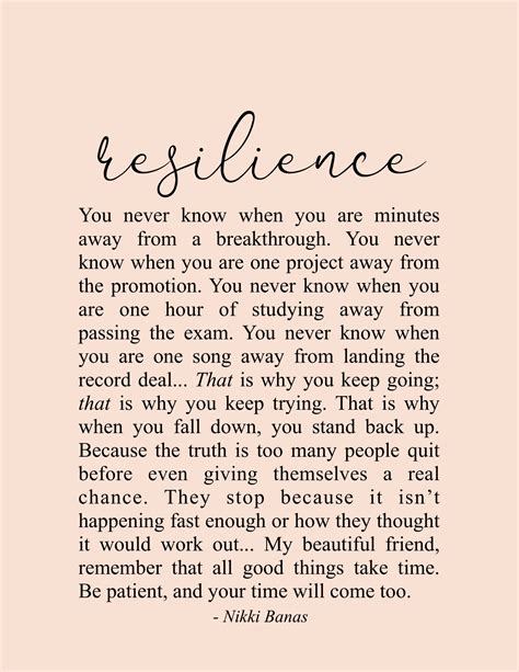 Resilience 85” X 11” Print In 2020 Resilience Quotes Encouragement Quotes Soul Love Quotes