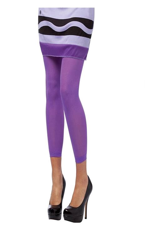 Crayola Wisteria Purple Footless Tights Costume Accessory Adult