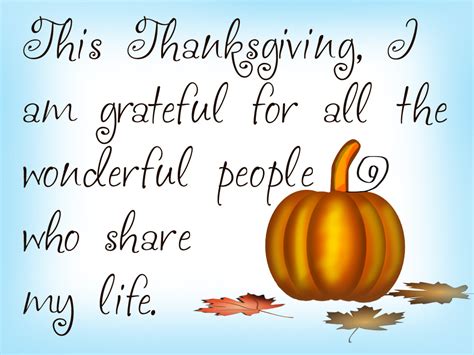 Thanksgiving Note Grateful For The Wonderful People In My Life