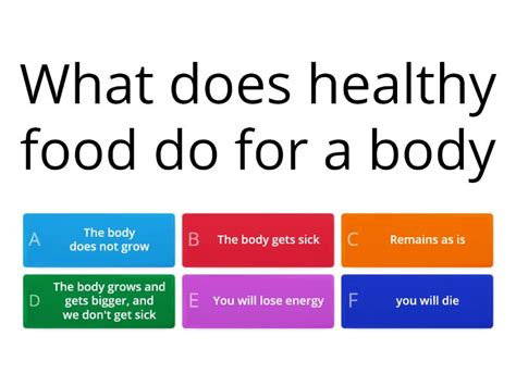 Healthy Food Quiz