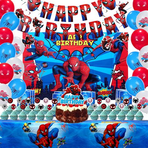Buy Spiderman Birthday Decorations Spiderman Party Supplies Marvel